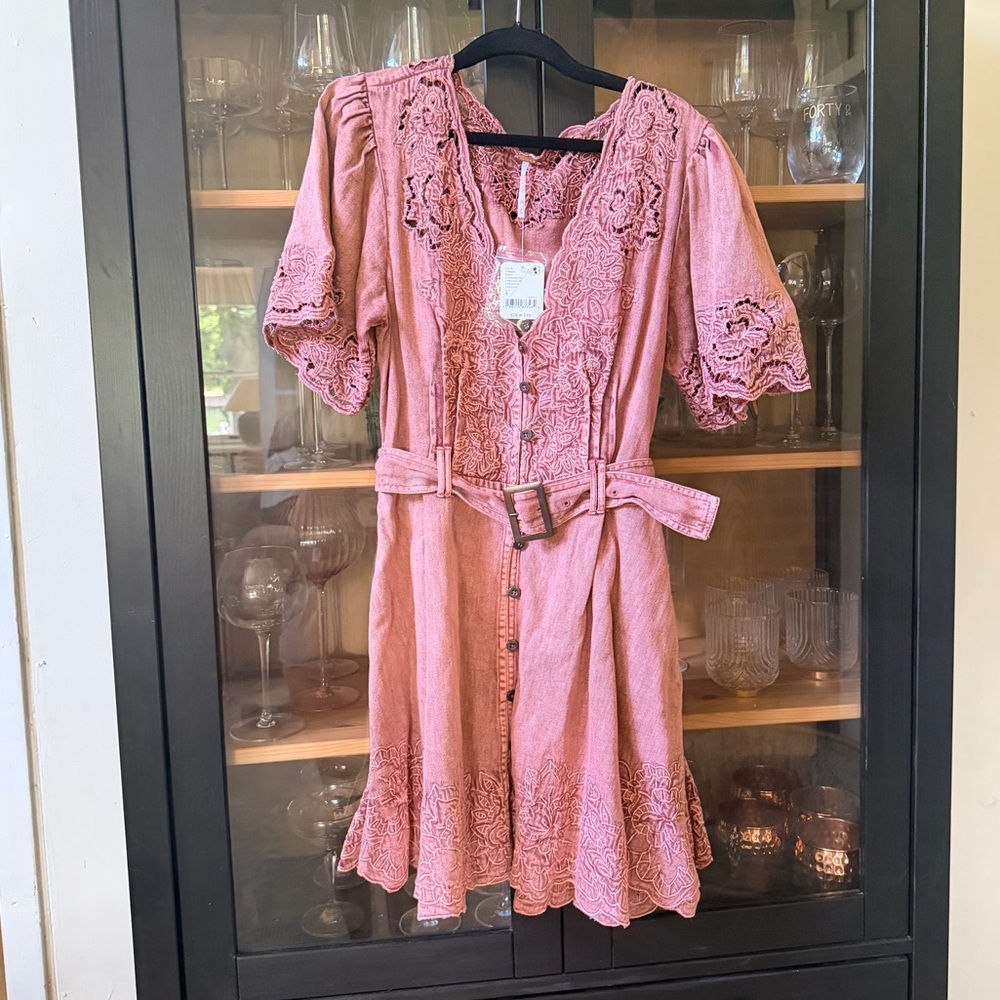 NWT Free People embroidered dress